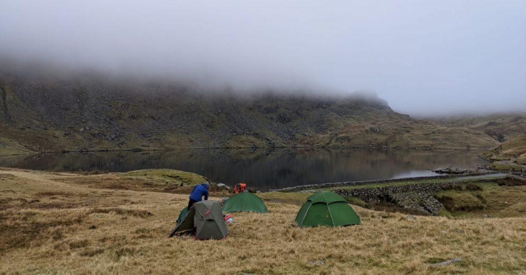 Thursday night's wild camp, lakeside
