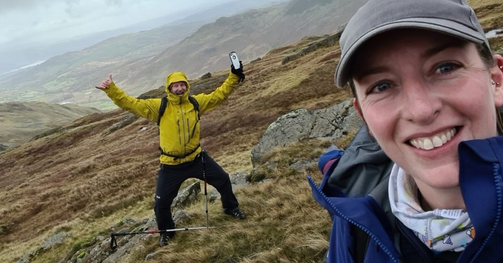 Stacey being photobombed by Cliff