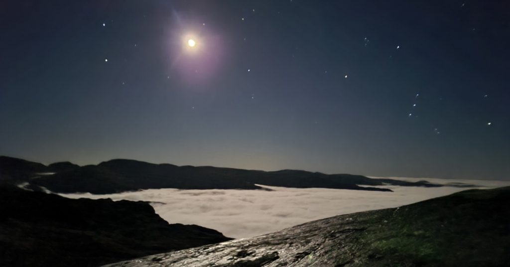 View from Stacey's tent on her overnight expedition